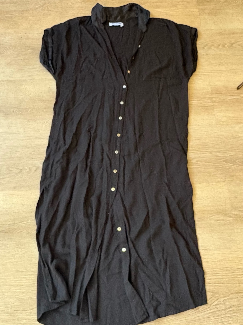 Pampelone Black Button-Front Women's Dress
